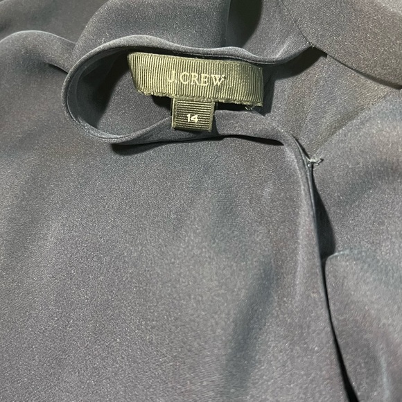J. Crew Silk Open Back Short Sleeve Blouse size 14 - Picture 9 of 15